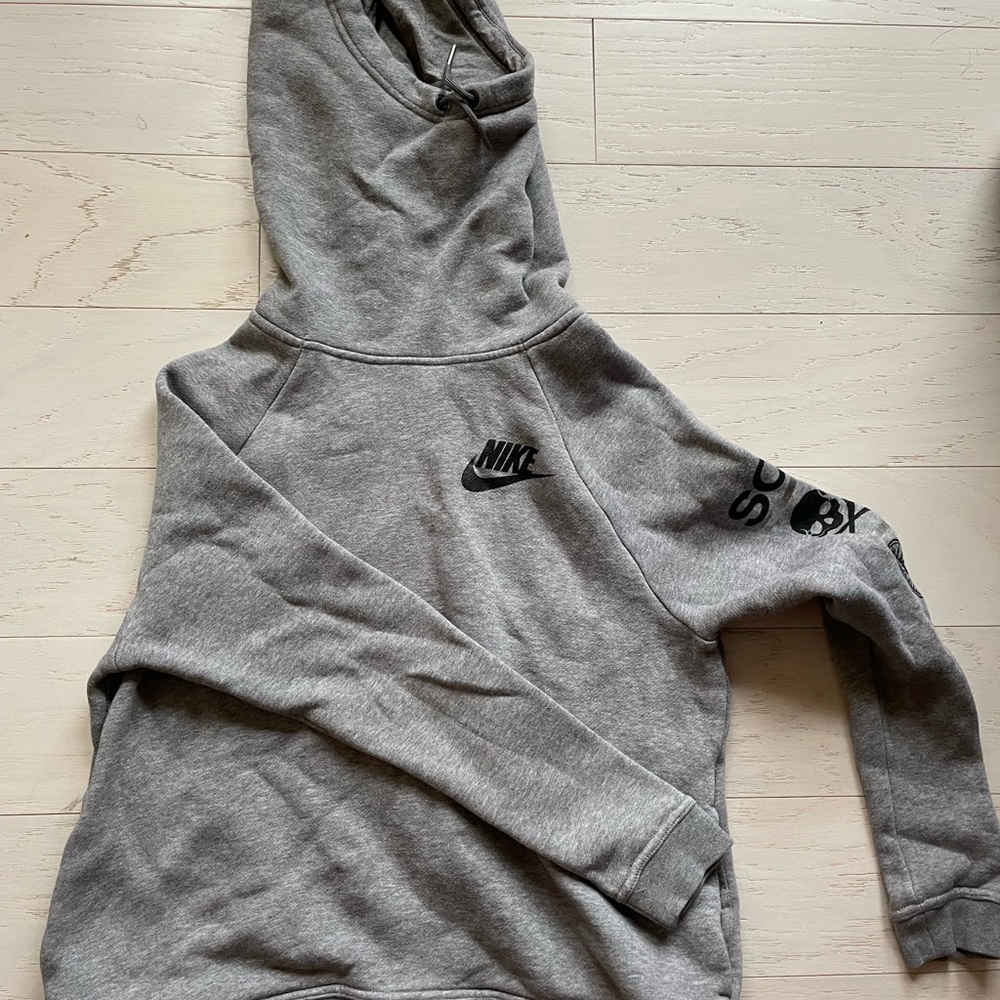 soul cycle X nike turtle neck sweatshirt grey-M